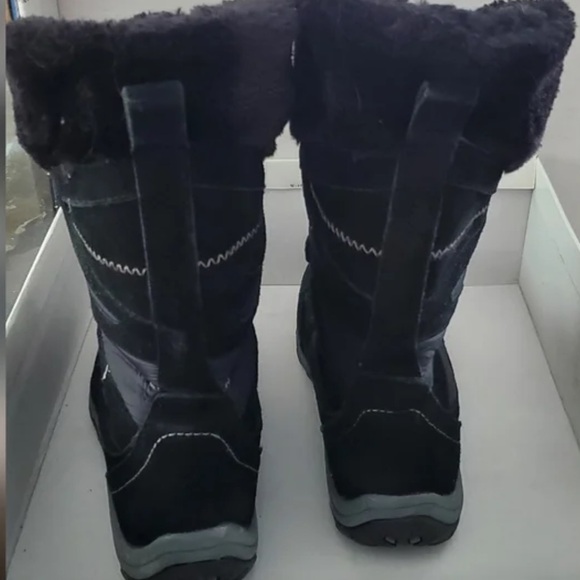 Khombu Black Fur lined winter boots GUC 8 - Picture 2 of 3